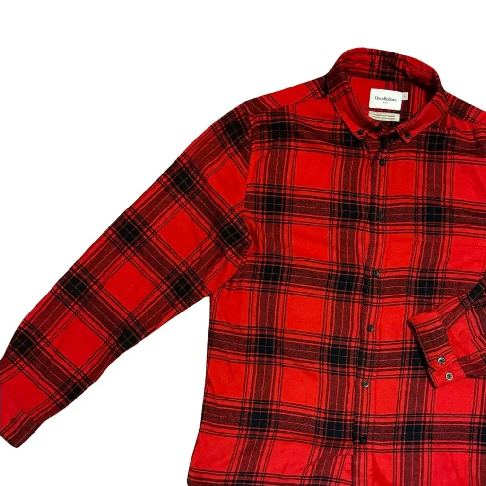 Flannel Button-Down Shirt - Lg - Picture 2 of 12